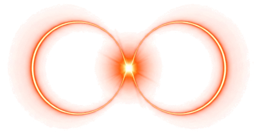 Logo Contact Nearby : deux anneaux lumineux qui se croisent